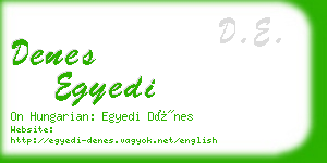 denes egyedi business card